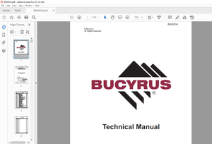 Cat Bucyrus SCOPE OF WORK  RH200 Terex Mining Hydraulic Shovel Technical Manual BI638334 – PDF 