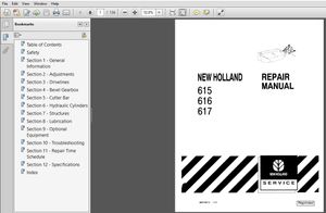 New Holland Tractor 615 616 617 Service Repair Manual (86578412) - PDF DOWNLOAD