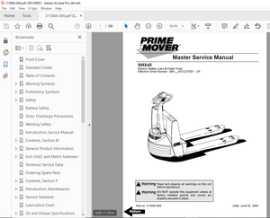 BT-Prime Mover SMX45 Electric Walkie Low-Lift Pallet Truck Service Manual - PDF DOWNLOAD