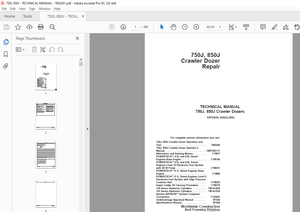 John Deere 750J, 850J Crawler Dozers Repair Manual 10FEB06 - PDF DOWNLOAD