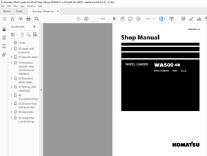 Komatsu Wheel Loader WA500-6R Shop Manual SEN02876-14 – PDF DOWNLOAD