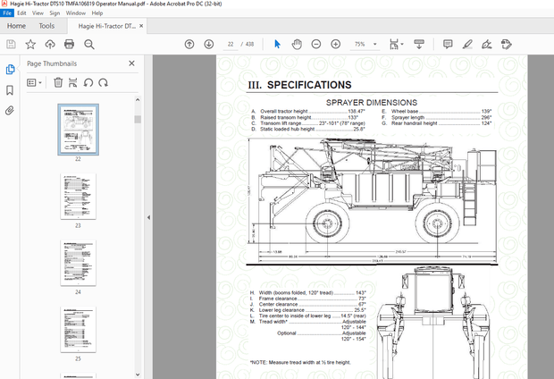 Hagie Hi-Tractor DTS 10 Operator’s Manual 493517 – PDF DOWNLOAD