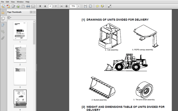 Komatsu Wheel Loader WA600-3 Field Assembly Instruction Manual - PDF DOWNLOAD