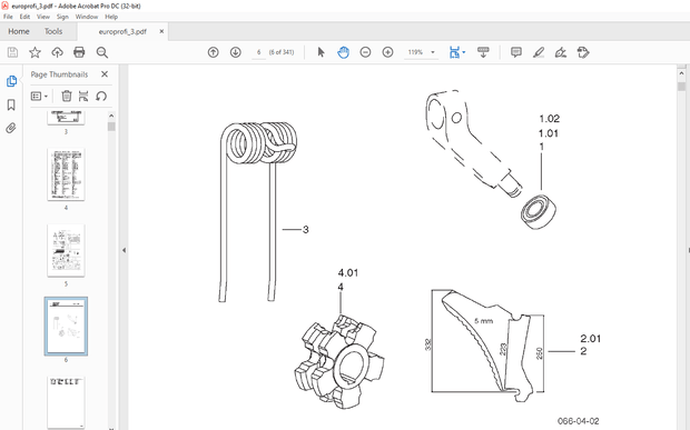 Pottinger Tractor EUROPROFI 3 Spare Parts Manual – PDF DOWNLOAD