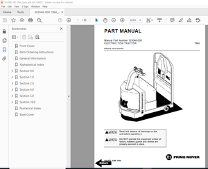 BT Prime-Mover TMX Electric Tow Tractor Parts Manual PN 303046-000 - PDF DOWNLOAD