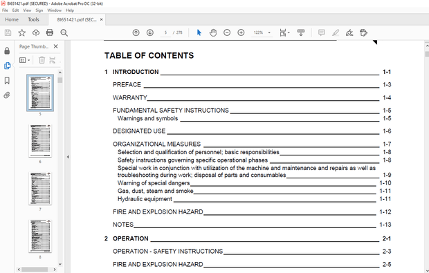 Cat Bucyrus RH170 Hydraulic Excavator OPERATING INSTRUCTIONS MANUAL BI651421 – PDF DOWNLOAD