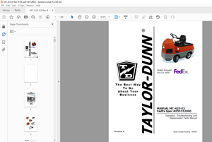 Taylor-Dunn MC-425-03 Operation Trouble Shooting Replacement Parts Manual S.NO 164548  - PDF 