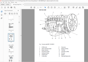 Bomag BW 211 212 213 D-40 with Deutz engine 2012 C Single Drum Rollers Service Training Manual PDF