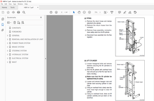 Hyundai Forklift HBR14/15/18/20/25-7 Service Manual – PDF
