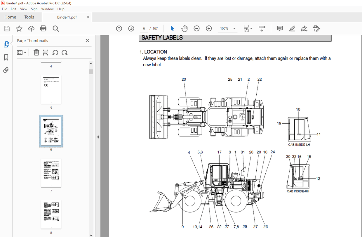 Hyundai HL760-7 Wheel Loader Operator's Manual - PDF DOWNLOAD