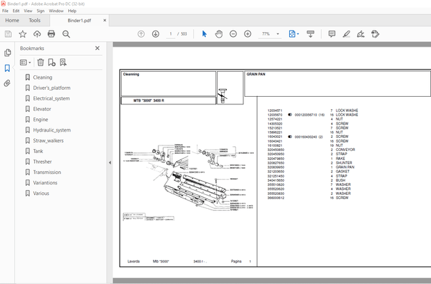Laverda 3400 R Agricultural Tractor Parts Manual – PDF DOWNLOAD
