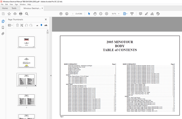 Thomas Built Buses MINOTOUR 2005 ELECTRICAL WIRING MANUAL  – PDF DOWNLOAD