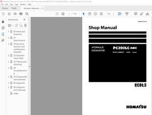 Komatsu PC390LC-8M0 Hydraulic Excavator Shop Manual SEN06778-00 – PDF DOWNLOAD