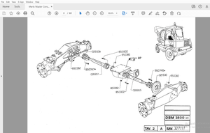 Merlo Master Concrete Mixer DBM 2000 2500 Meccanica, 2500 3500 Idrostatica Parts Manual 036340