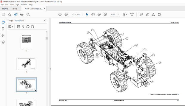 Xtreme Telehandler XR1642 Forklift Parts Manual – PDF DOWNLOAD
