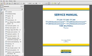 New Holland Tractor TS100A, TS110A, TS115A, TS125A TS130A, TS135A Service Manual 6045515107 – PDF DO
