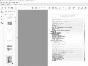 Mahindra Tractor 1635 SHUTTLE 1635 H S T 1635 H S T CABIN Operator’s Manual – PDF DOWNLOAD