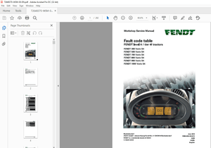FENDT level 4/tier 4f tractors 300 500 700 800 900 1000 Vario S4  Workshop Service  MANUAL
