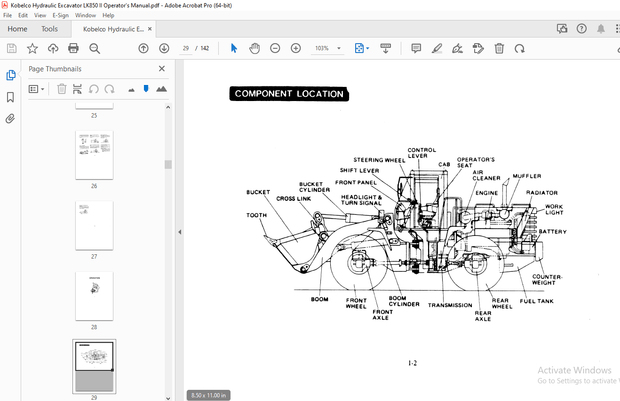 Kobelco LK850 II Hydraulic Excavator Operator’s Manual – PDF DOWNLOAD