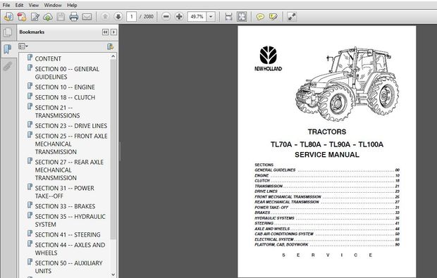 New Holland Tractor TL70A TL80A TL90A TL100A Service Manual_6035451100 - PDF DOWNLOAD