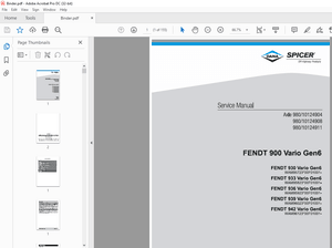 Fendt 900 Vario Gen6 Tractors DANA 980 Axle Service Manual – PDF DOWNLOAD