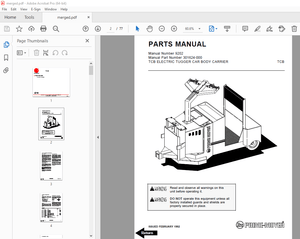 BT Prime-Mover TCB ELECTRIC TUGGER CAR BODY CARRIER Parts Manual - PDF DOWNLOAD 