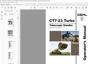 Gehl CT7-23 Turbo Telescopic Handler Operator’s Manual 913343 – PDF DOWNLOAD