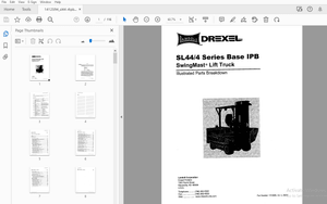 Drexel SL44/4 Series Base IPB SwingMast Lift Truck Parts Manual – PDF DOWNLOAD