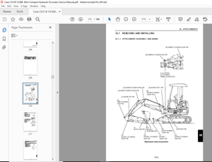 Case CX31B CX36B Mini Compact Hydraulic Excavator Service Manual -  PDF DOWNLOAD