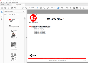 BT Prime-Mover WSX22 WSX30 WSX40 Electric Straddle Stacker Truck Parts Manual - PDF DOWNLOAD 