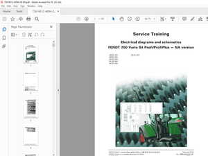 FENDT 700 Vario S4 ProfiProfiPlus NA version Electrical diagrams and schematics  Manual 