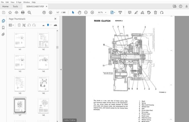 KOMATSU GD500-2 SERIES SERVICE REPAIR WORKSHOP MANUAL SEBM023AB07 – PDF DOWNLOAD