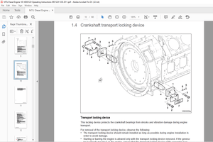 MTU Diesel Engine 16 V 4000 E20 Operating Instructions Manual M015241-03E PDF DOWNLOAD