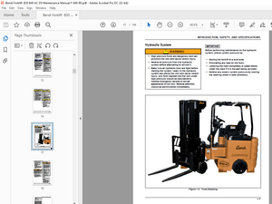 Bendi Forklift B30 &amp; B40 AC DS Maintenance Manual F-649-R0 – PDF DOWNLOAD
