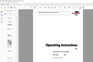 Cat Bucyrus RH 30F Hydraulic Excavator Operating Instructions Manual BI651475 – PDF DOWNLOAD