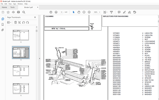Laverda 1740 AL Agricultural Tractor Parts Manual – PDF DOWNLOAD