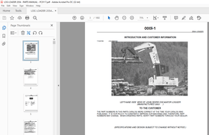John Deere Log EXCAVATOR 2054 Parts Manual PC9117 - PDF DOWNLOAD