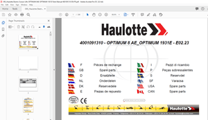 Haulotte Forklift OPTIMUM 8 AE_OPTIMUM 1931E Parts Manual pdf