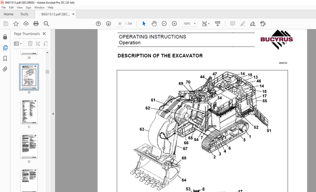 Cat Bucyrus RH 400 Hydraulic Excavator OPERATING INSTRUCTIONS MANUAL BI651513 – PDF DOWNLOAD