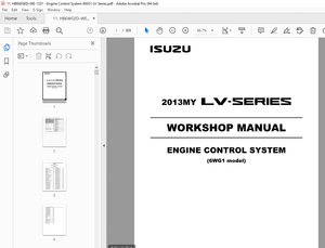 Isuzu 6WG1 Engine Control System 2013MY LV Series Workshop Manual - PDF DOWNLOAD 
