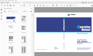 Tadano GR-1600XL Grúa Todo Terreno Manual de Operación – PDF