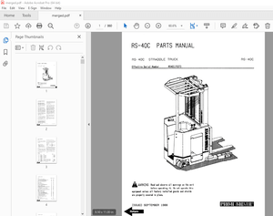BT Prime-Mover RS-40C Straddle Truck Parts Manual SN RS40C170373 - PDF DOWNLOAD