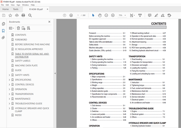 Hyundai R140W-9S Wheel Excavator Operator’s Manual 2023 – PDF DOWNLOAD