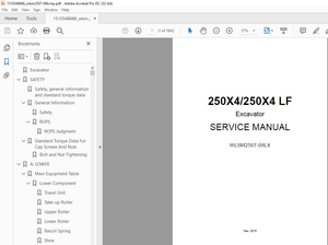 Link belt 250X4/250X4 LF Excavator REPAIR WORKSHOP MANUAL WLSM2507-08LX - PDF DOWNLOAD