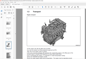 MTU Diesel Engine 12 V 4000 G63 G83 16 V 4000 G63 G83 Operation Instructions Manual PDF - DOWNLOAD