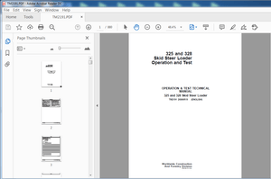 John Deere 325 &amp; 328 Skid Steer Loader Operation &amp; Test Technical Manual  PDF DOWNLOAD