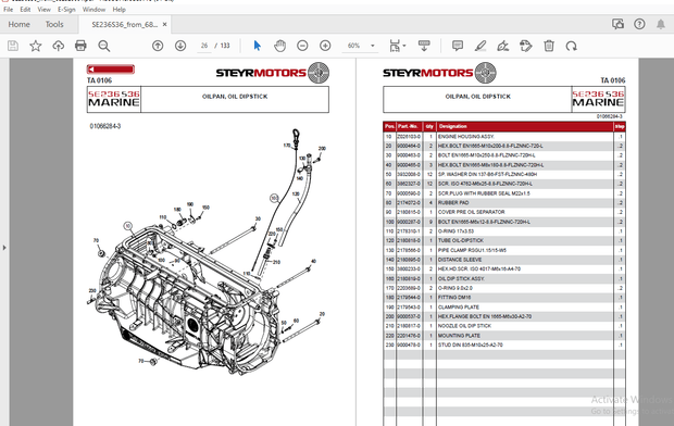 Steyr SE236S40 Marine Engines Parts Manual_682320001 –  PDF DOWNLOAD