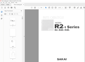 Sakai R2-1 Series R2-1 R2H-1 R2B-1 ENGINE HINO W040-H 3-WHEEl ROLLER Parts Manual - PDF DOWNLOAD