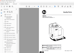 BT Prime-Mover Forklift RRXTH Electric Stand-Up Rider Truck Quality Parts Manual – PDF DOWNLOAD