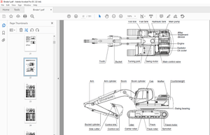 Hyundai R160LC-9A R180LC-9A Crawler Excavator Service Manual 2023 PDF